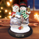 Thomas Kinkade, Snow Merry and Bright Snowman Couple