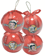 Betty Boop Set Of 4 Decoupage Ornaments Betty Boop Set Of 4 Decoupage Ornaments