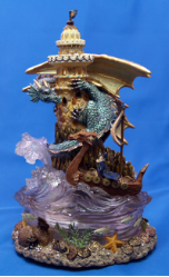 Merlin & Dragon Lighthouse Musical Figurine