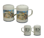 John Wayne Enamelware Salt & Pepper Shakers John Wayne Enamelware Salt & Pepper Shakers