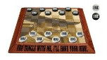 John Wayne Wood Checkerboard with Wood Checkers