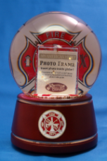 Fireman Photo Musical Water Globe Fireman Photo Musical Water Globe