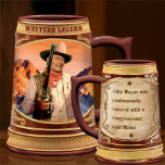 John Wayne Western Legend Porcelain Stein John Wayne Western Legend Porcelain Stein