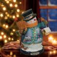 Thomas Kinkade "White Christmas Snowman" figurine