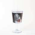 Marilyn Monroe Wine Goblet with Lid and Straw